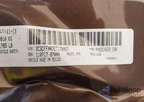 2014 Fiat 500 Pop from USA, damaged, VIN 3C3CFFAR7ET170057